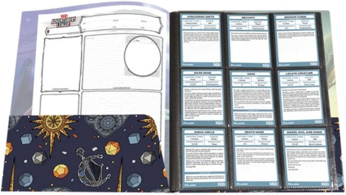 Ultra PRO - Dungeons & Dragons: Honor Among Thieves Character Folio with Stickers Ft. Justice Smith - Organize & Store your Notes, Character Sheets, & D&D Spell cards, Includes Two 9-Pocket Pages