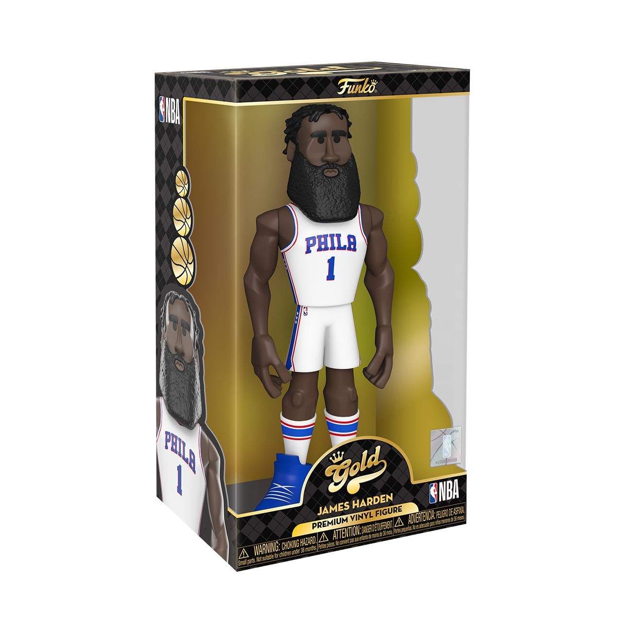 Funko Pop!Gold 12" NBA: 76ers - James Harden 12" (Styles May Vary with Chance of Chase