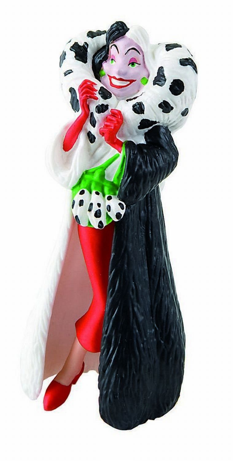 Bullyland- Cruella 101 Dalmatians Disney, Color Blanco y Negro (12512