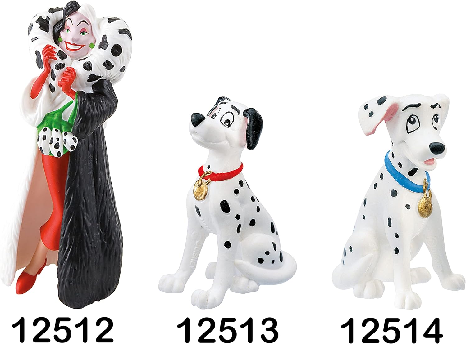 Bullyland- Cruella 101 Dalmatians Disney, Color Blanco y Negro (12512