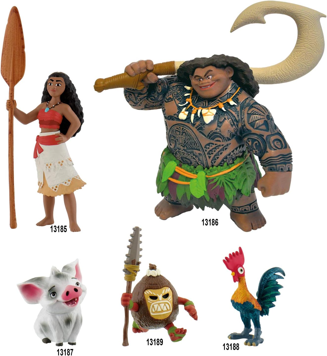 Vaiana- Disney Moana Oceania 13186-Figura, Walt, semidiós Maui, Figura Pintada a Mano, Libre de PVC, para niños para el Juego imaginativo, Multicolor (Bullyland 13186