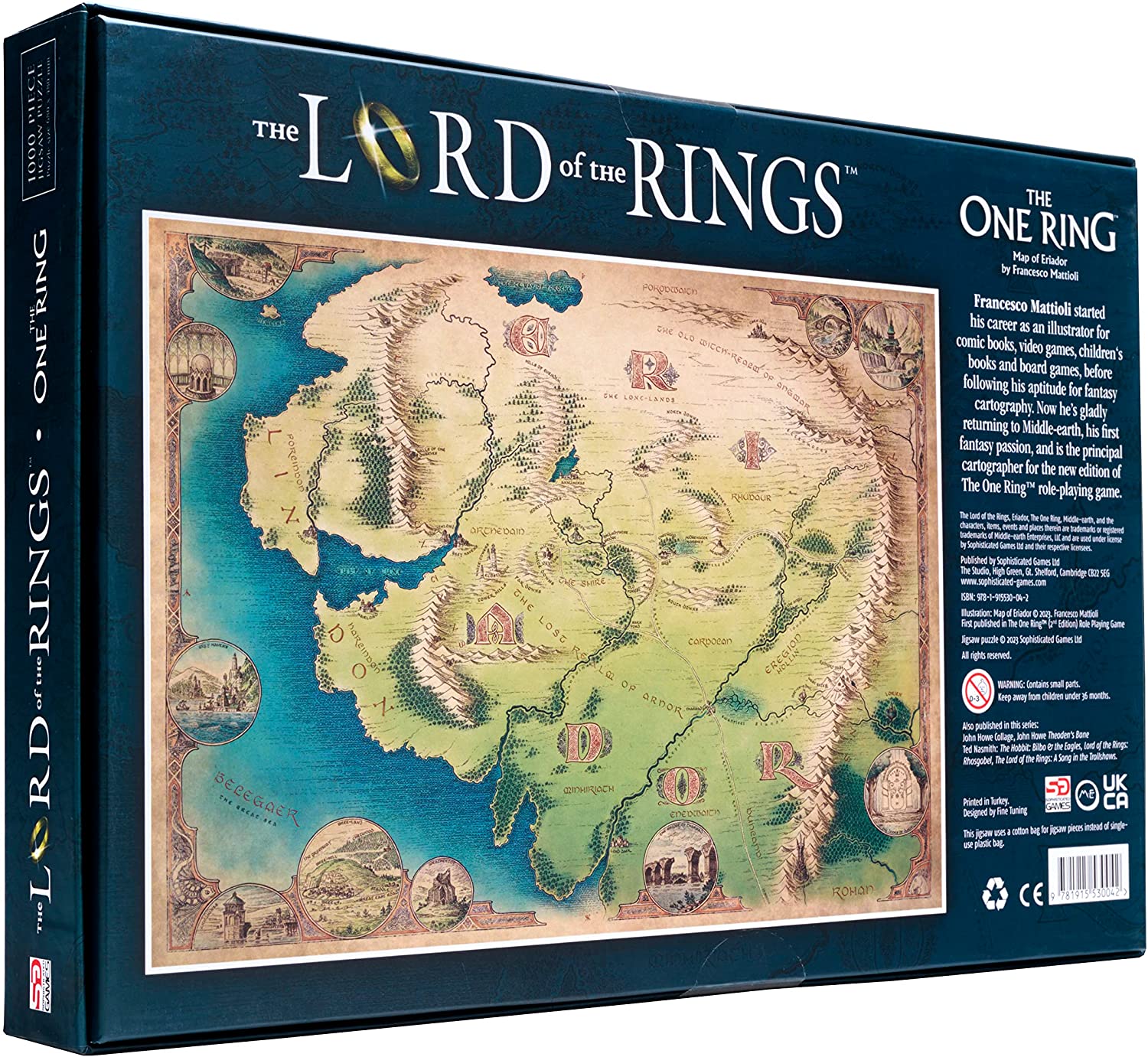 The One Ring: Map of Eriador 1000 Piece Jigsaw Puzzle