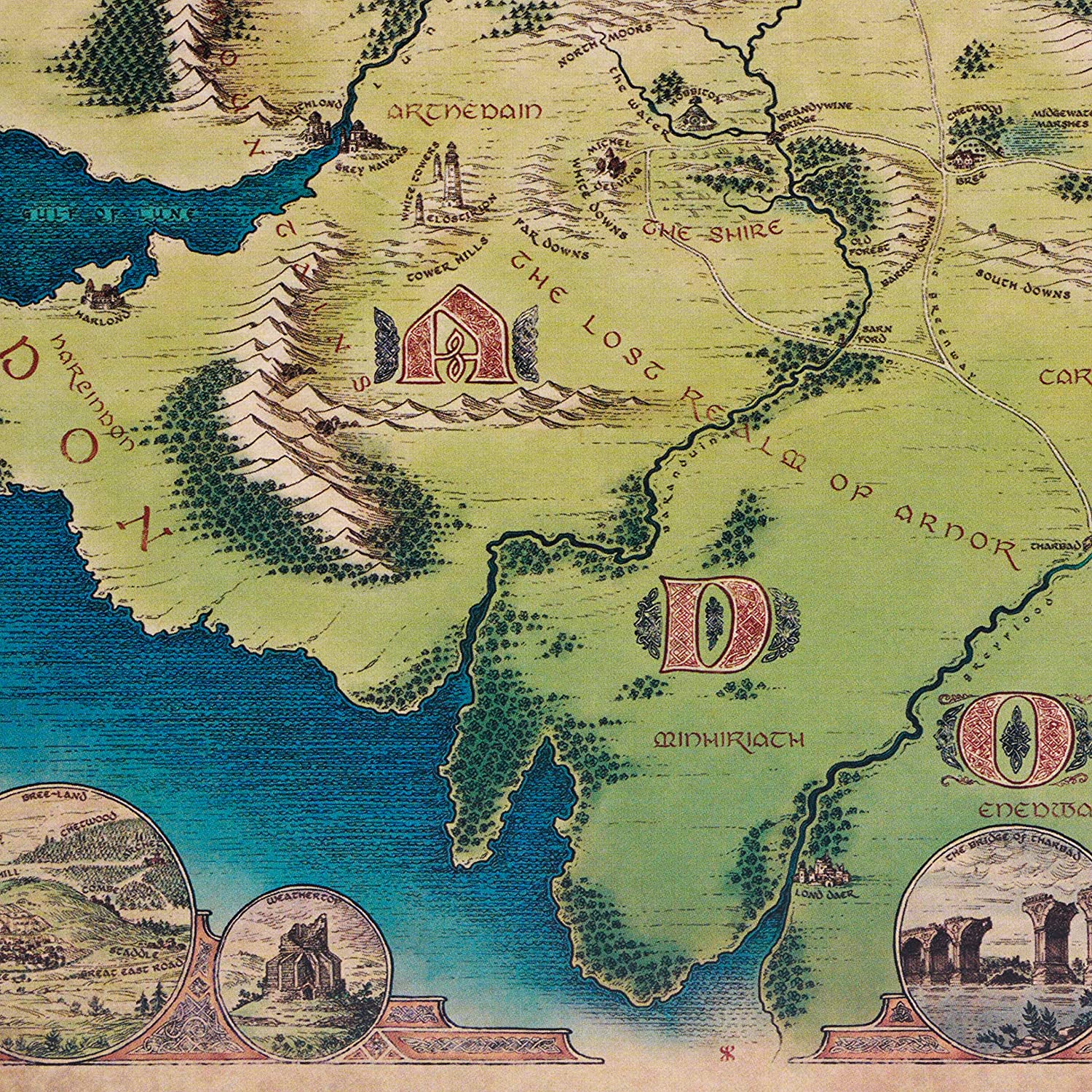 The One Ring: Map of Eriador 1000 Piece Jigsaw Puzzle
