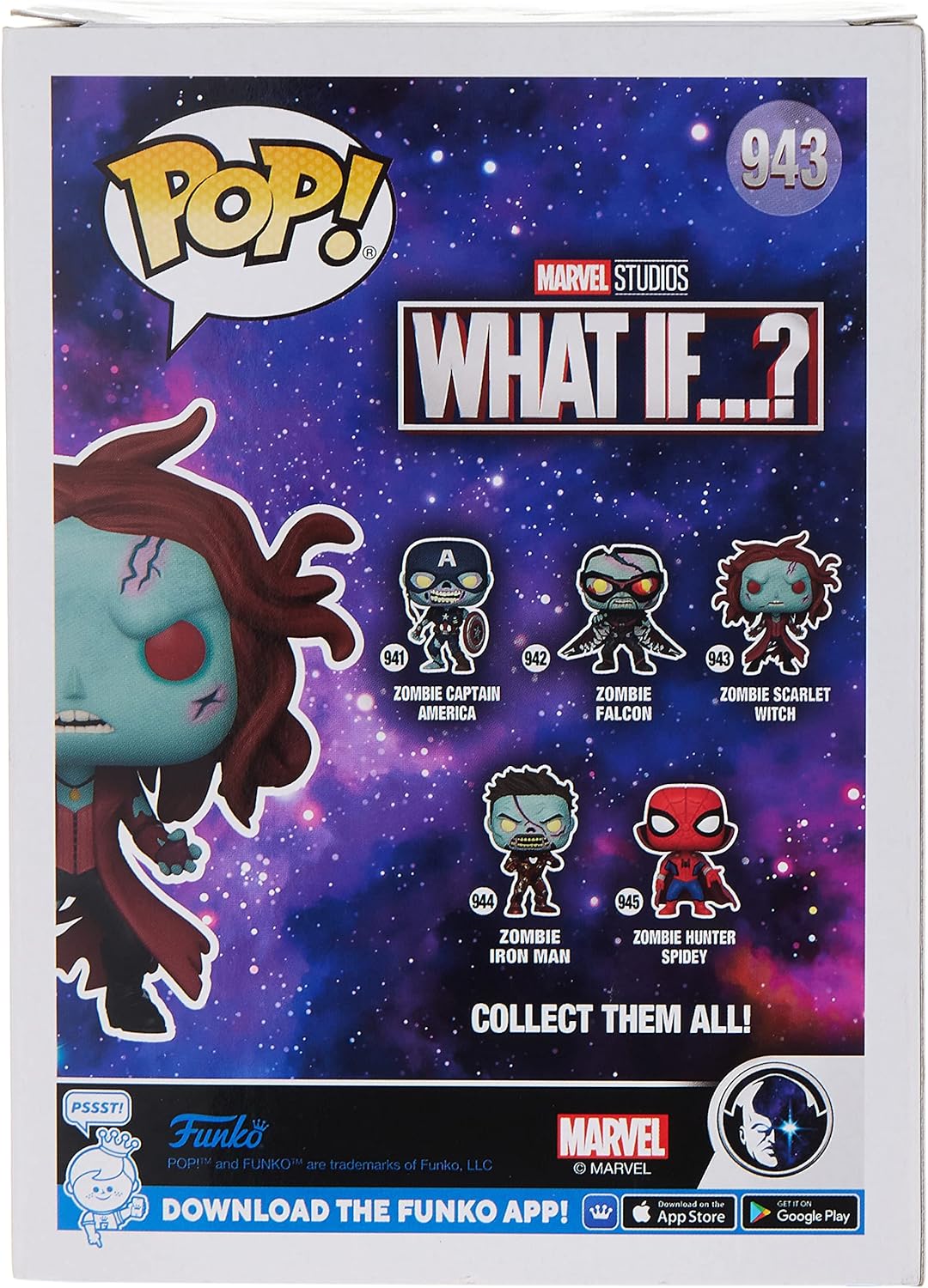 Funko POP! Marvel - What If - Zombie Scarlet Witch - Marvel What If - Collectable Vinyl Figure - Gift Idea - Official Merchandise - Toys For Kids & Adults - TV Fans - Model Figure For Collectors