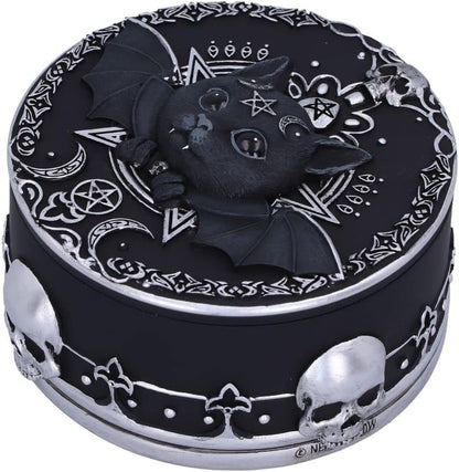 Nemesis Now Malpuss Trinket Box, Black, 10.8cm