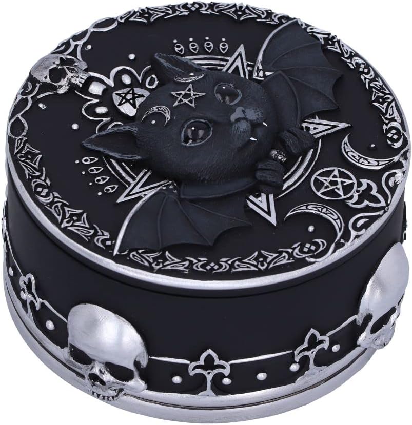 Nemesis Now Malpuss Trinket Box, Black, 10.8cm