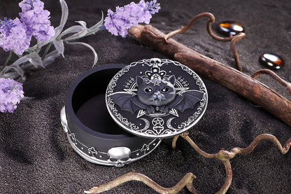 Nemesis Now Malpuss Trinket Box, Black, 10.8cm