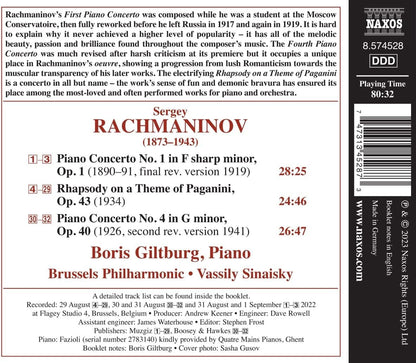 Rachmaninov: Piano Concertos Nos. 1 & 4/...