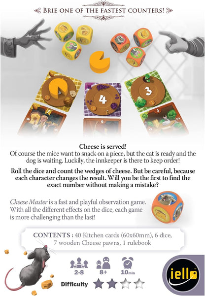 Iello | Cheese Master | Card Game | Ages 8+ | 2-8 Players | 10 Minutes Playing Time