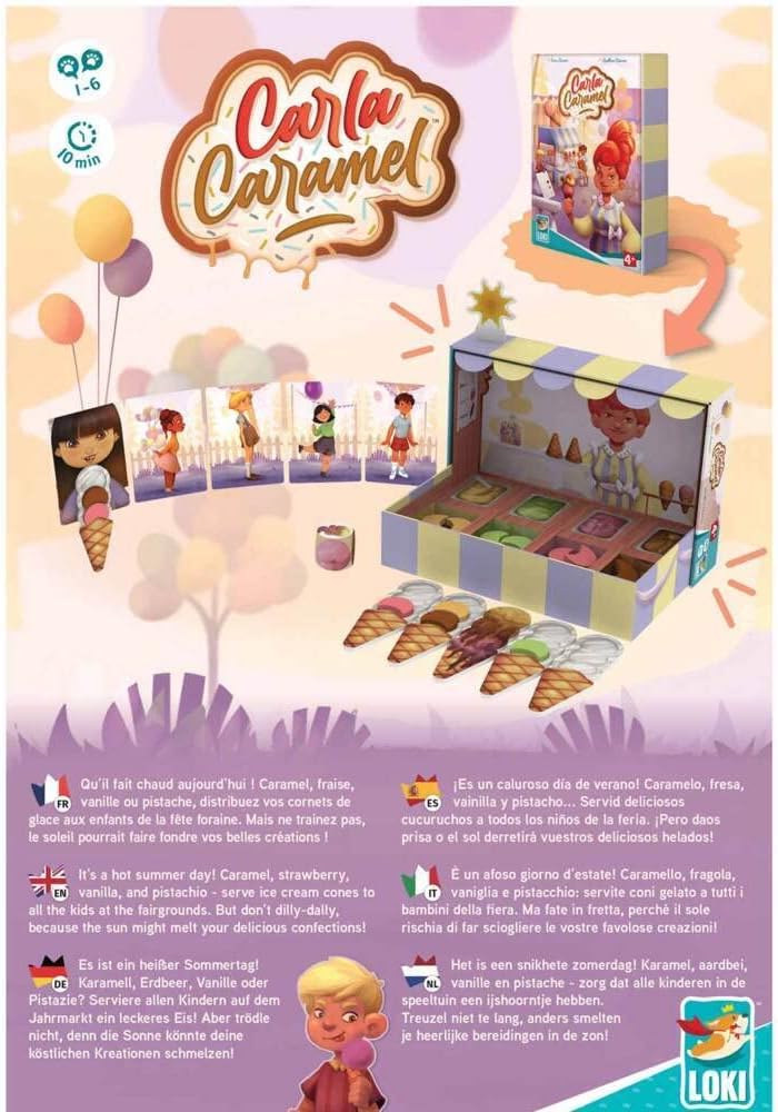 Loki Iello | Carla Caramel | Children's Game | Ages 4+ | 1-6 Players | 10 mins Minutes Playing Time