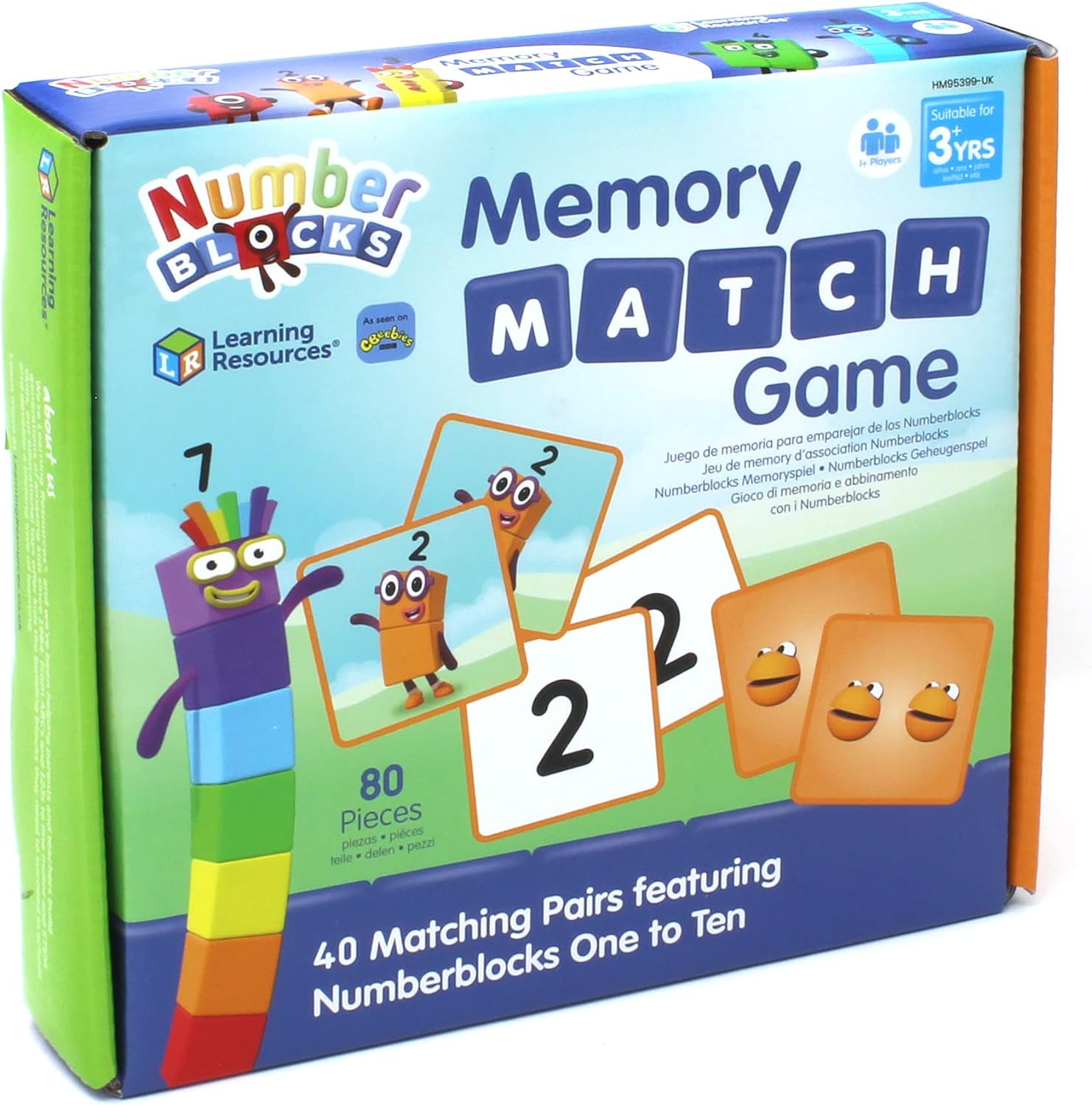 Learning Resources HM95399-UK Numberblocks Memory Match Game, One Size