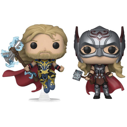Funko POP! Marvel: Thor Love & Thunder - 2PK - Thor & Mighty Thor - Thor: Love and Thunder - Collectable Vinyl Figure - Gift Idea - Official Merchandise - Toys for Kids & Adults - Movies Fans