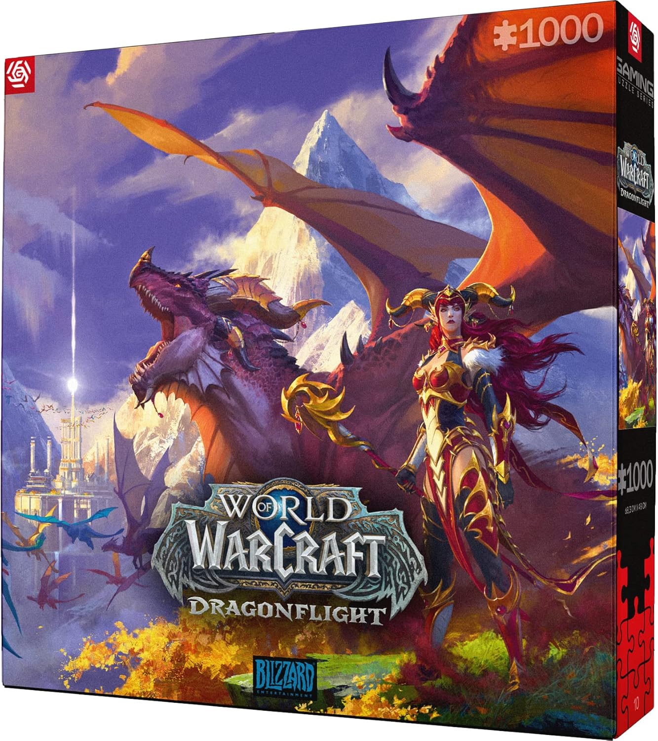 Good Loot Gaming World of Warcraft Dragonflight Alexstrasza Jigsaw Puzzle - 1000 Piece Adult Teen Game Artwork Inspired by Computer Game - 27''x19'' (Puzzle-GM-WOW-Alex