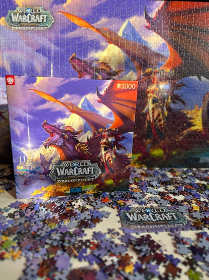 Good Loot Gaming World of Warcraft Dragonflight Alexstrasza Jigsaw Puzzle - 1000 Piece Adult Teen Game Artwork Inspired by Computer Game - 27''x19'' (Puzzle-GM-WOW-Alex