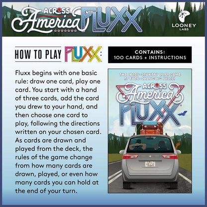 Across America Fluxx Card Game - Ever-Changing Fun for Travel