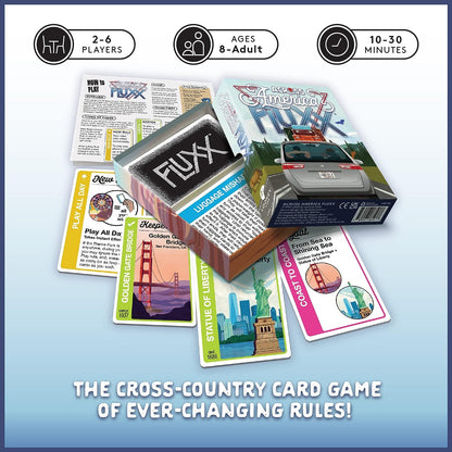 Across America Fluxx Card Game - Ever-Changing Fun for Travel