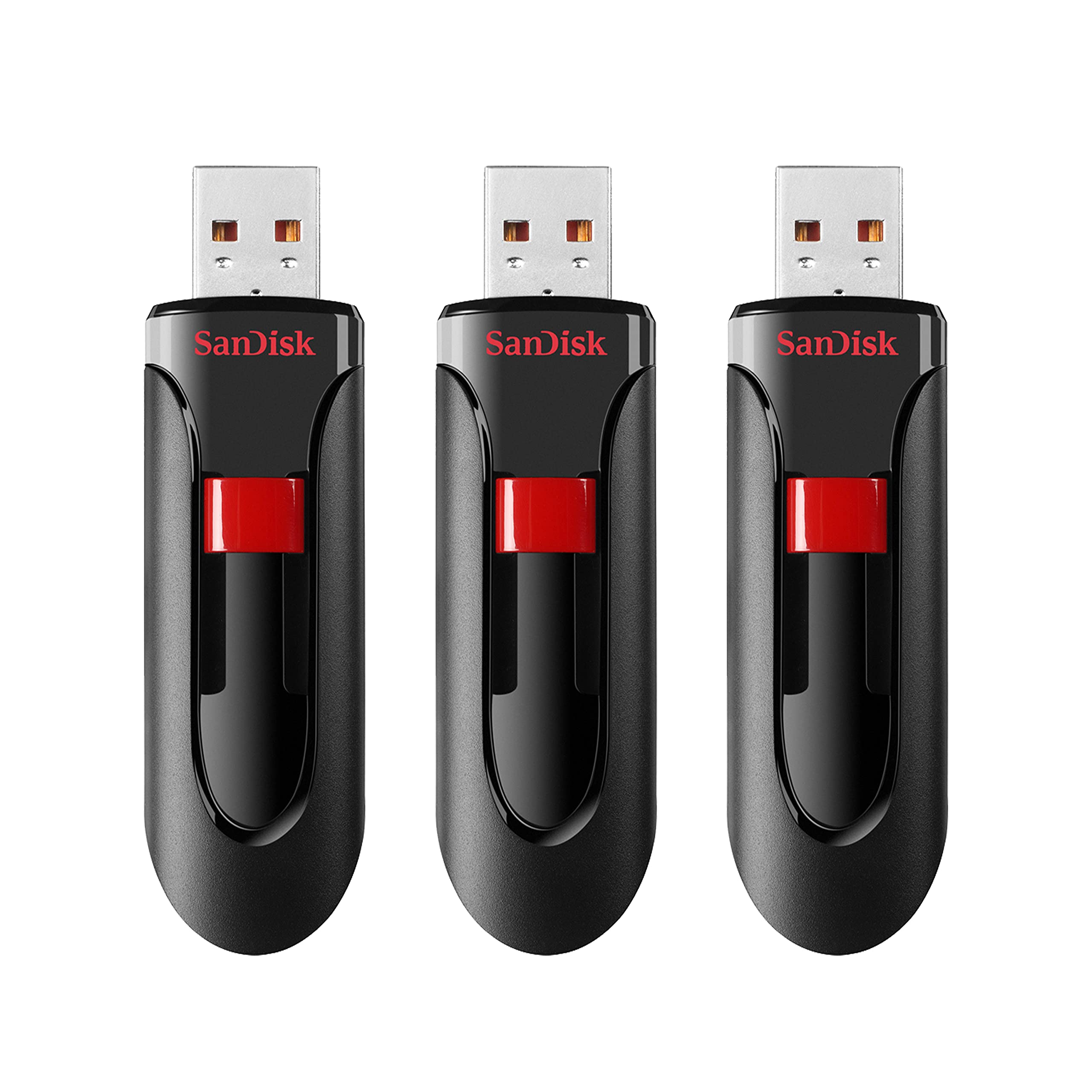 SanDisk 32GB 3-Pack Cruzer Glide USB 2.0 Flash Drive (3x32GB) - SDCZ60-032G-G46T