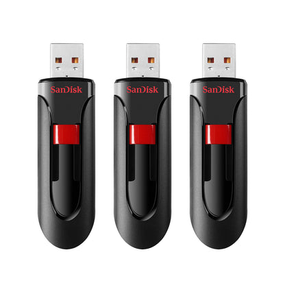 SanDisk 32GB 3-Pack Cruzer Glide USB 2.0 Flash Drive (3x32GB) - SDCZ60-032G-G46T