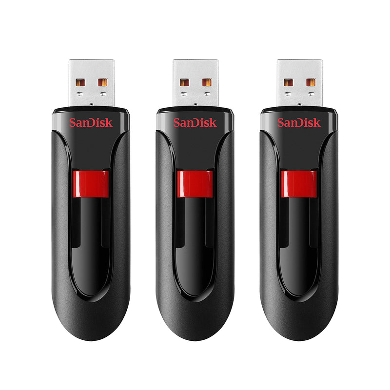 SanDisk 32GB 3-Pack Cruzer Glide USB 2.0 Flash Drive (3x32GB) - SDCZ60-032G-G46T