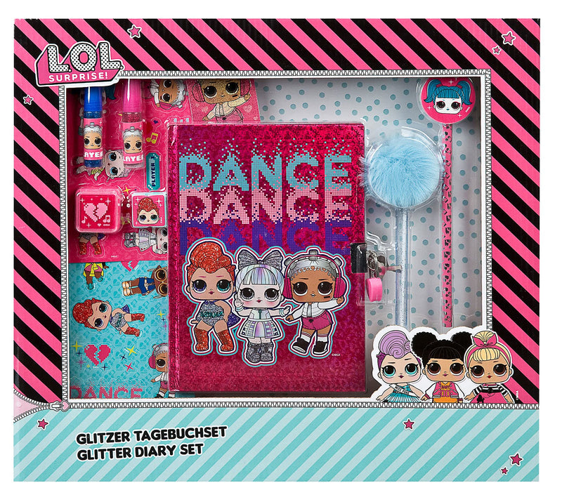 Undercover LOLO4470 L.O.L. Surprise Glitter Kids Journal Set, multicoloured