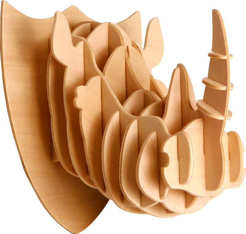 Eureka-Gepetto's Workshop 52473176 Holzpuzzle-3D Nashornkopf