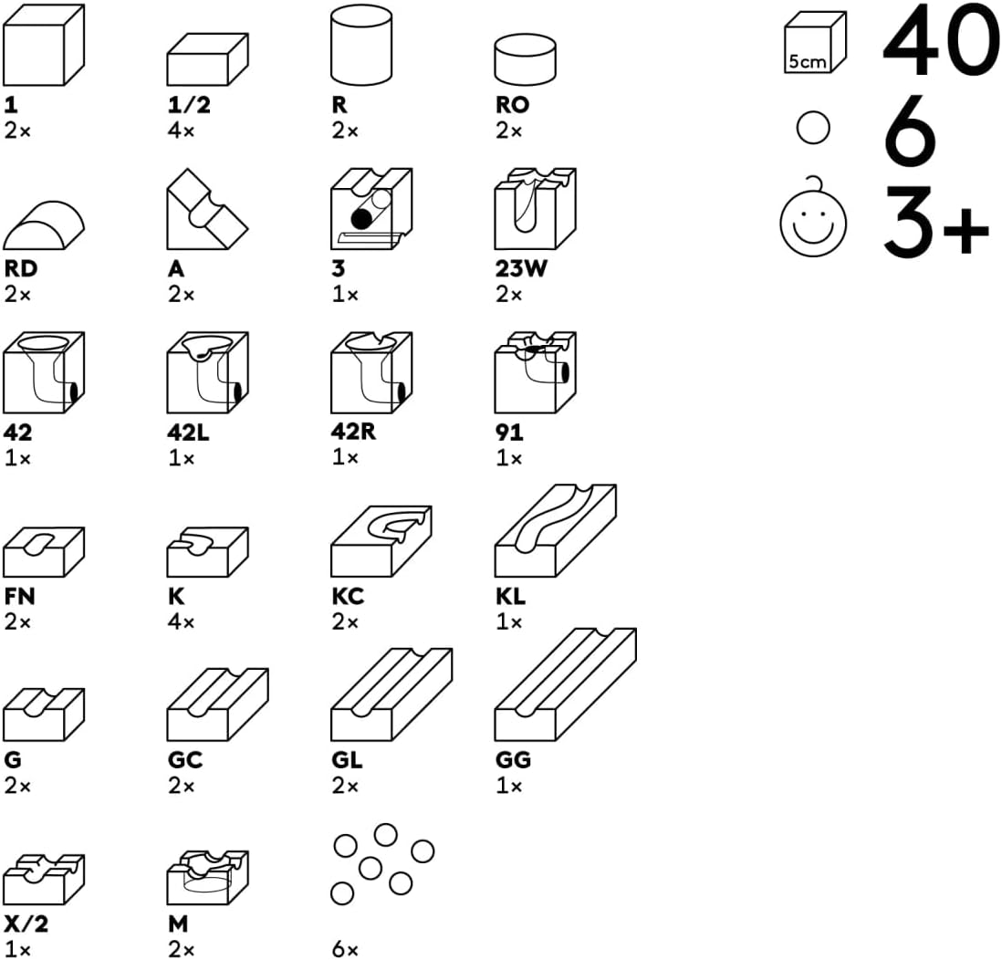 Cuboro JUNIOR - Kugelbahn - das Starter Set ab 3 Jahren