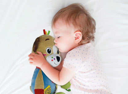 Clementoni - 17759 - Pete The Puppy - Toddler Toy, Plush Toy With Teething Pendant, Infant Toys, Activity Toys For 0 Months, Cuddly Toy, Animal Soft Toy, 100% Machine Washable