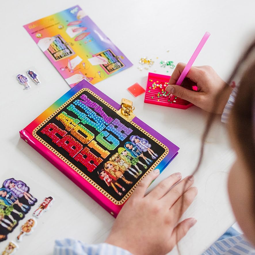 Totum Rainbow High Tagebuch mit Schloss, Diamantstift und Farbe, für Kinder ab 6 Jahren