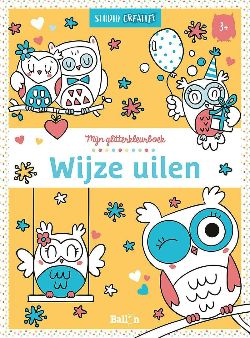 Wijze uilen (Mijn glitterkleurboek, 1