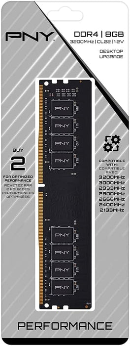 PNY PERFORMANCE DDR4 8GB 3200MHz RAM Desktop Memory