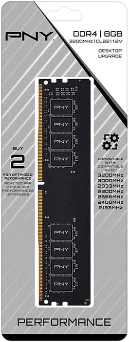 PNY PERFORMANCE DDR4 8GB 3200MHz RAM Desktop Memory