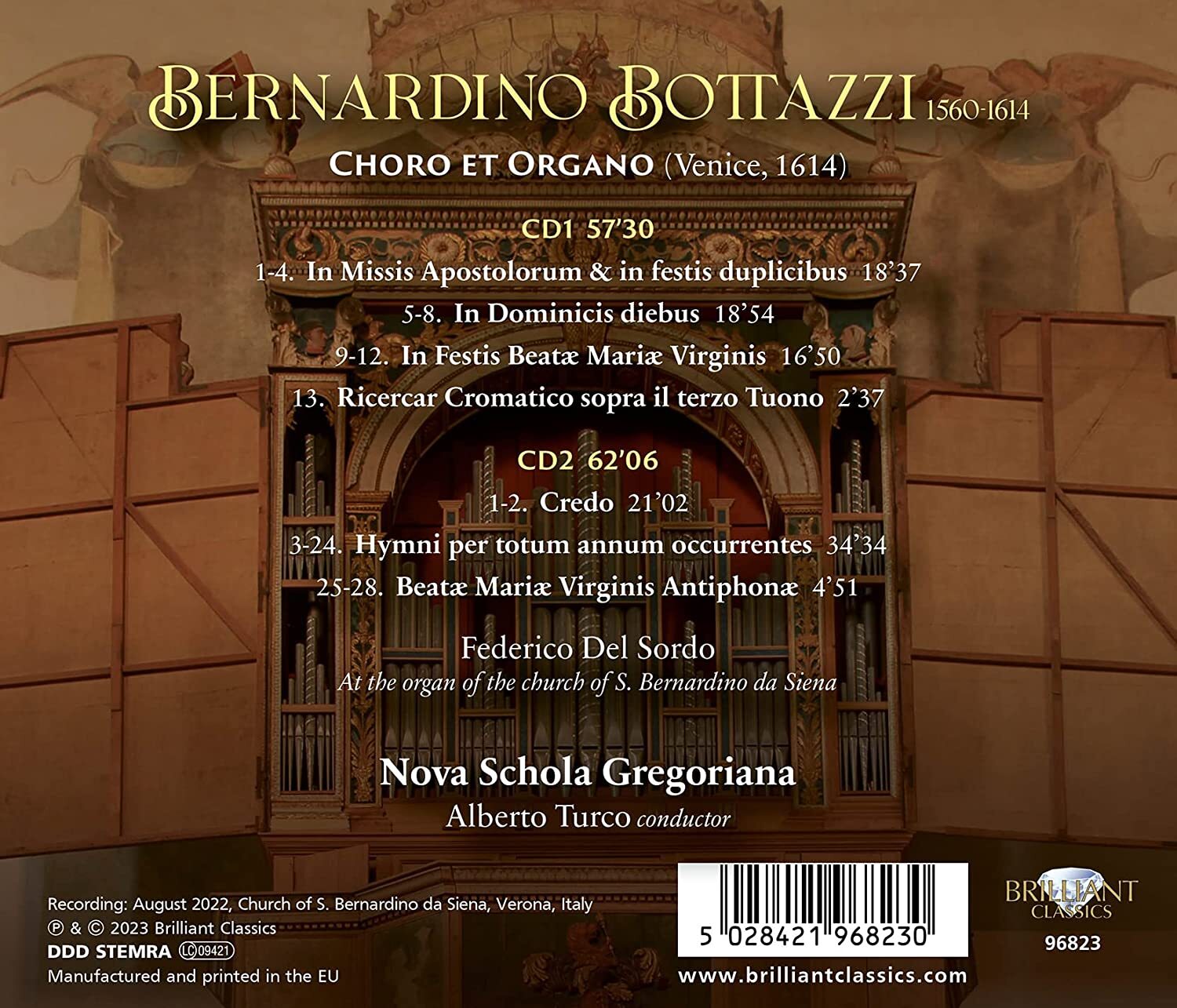 Bernardino Bottazzi: Choro Et Organo