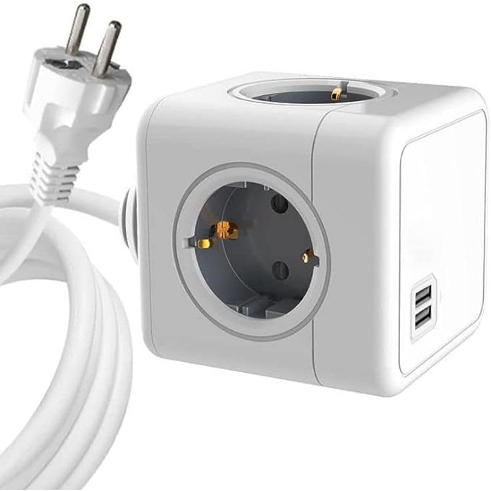 `Microconnect - 4 Way Schuko, 2 Usb Ports Power Cube - With 1,5M Cable`