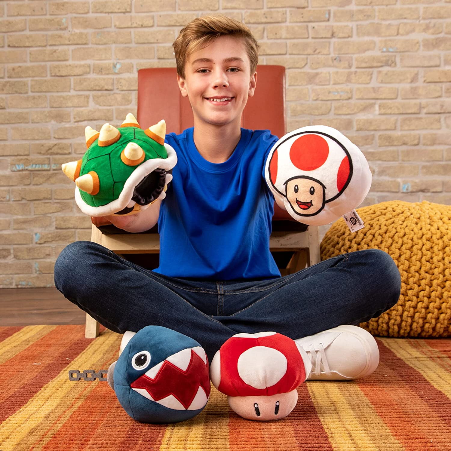 Club Mocchi Mocchi- Nintendo Super Mario Plush - Bowser Shell Plushie - Easter Basket Stuffers - Collectible Squishy Plushies — 6 Inch