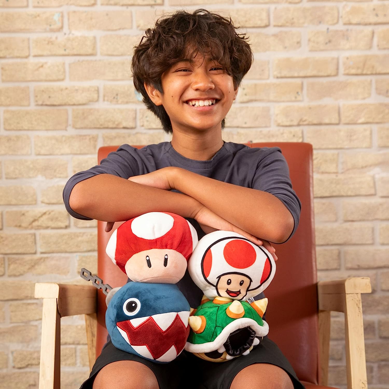 Club Mocchi Mocchi- Nintendo Super Mario Plush - Chain Chomp Plushie - Easter Basket Stuffers - Collectible Squishy Plushies — 6 Inch