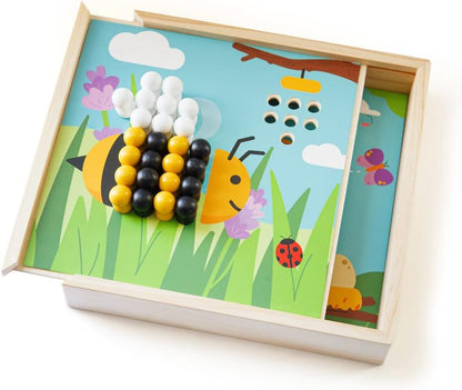 Bigjigs Toys, Garden Art Peg Puzzle, Wooden Toys, Wooden Puzzles, Wooden Peg Puzzles, Toddler Wooden Puzzles, Toddler Puzzles, Wooden Jigsaws, Peg Board, Peg Board For Children