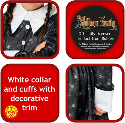 Rubie's Official Addams Family Wednesday Addams Child Costume 5-7 Years