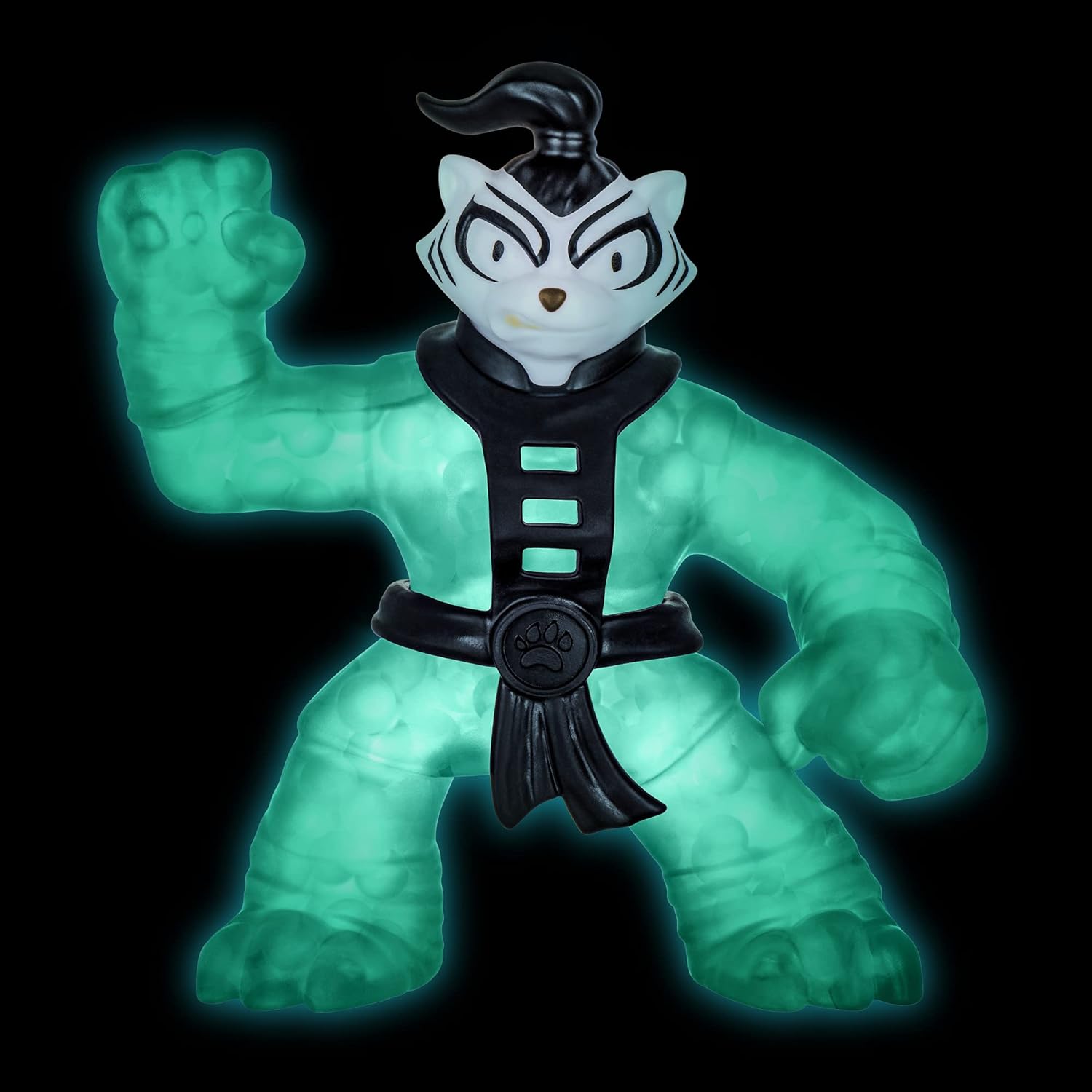 Heroes of Goo Jit Zu 42504 Shifters Hero Pack-Super Stretchy Bengal with Glow in The Dark Filling and Unique Slime Conversion
