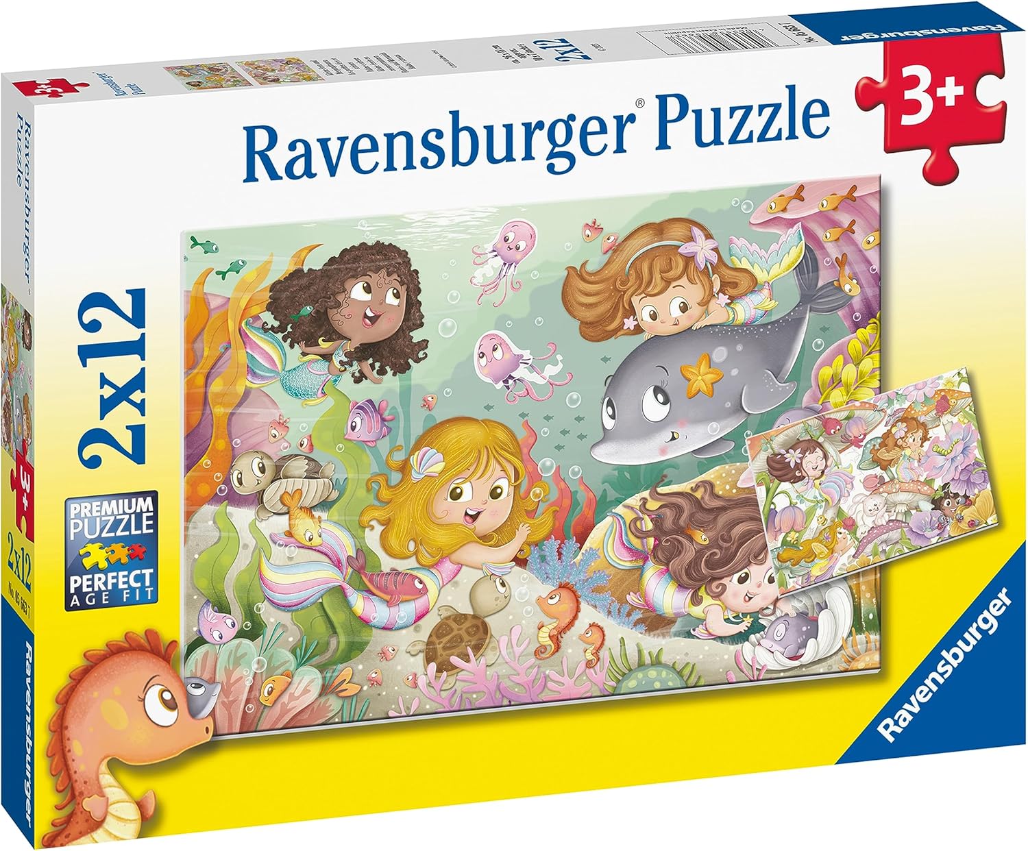 Ravensburger Mermaids - Jigsaw Puzzles for Kids Age 3 Years Up - Toddler Toys - 2x 12 Pieces