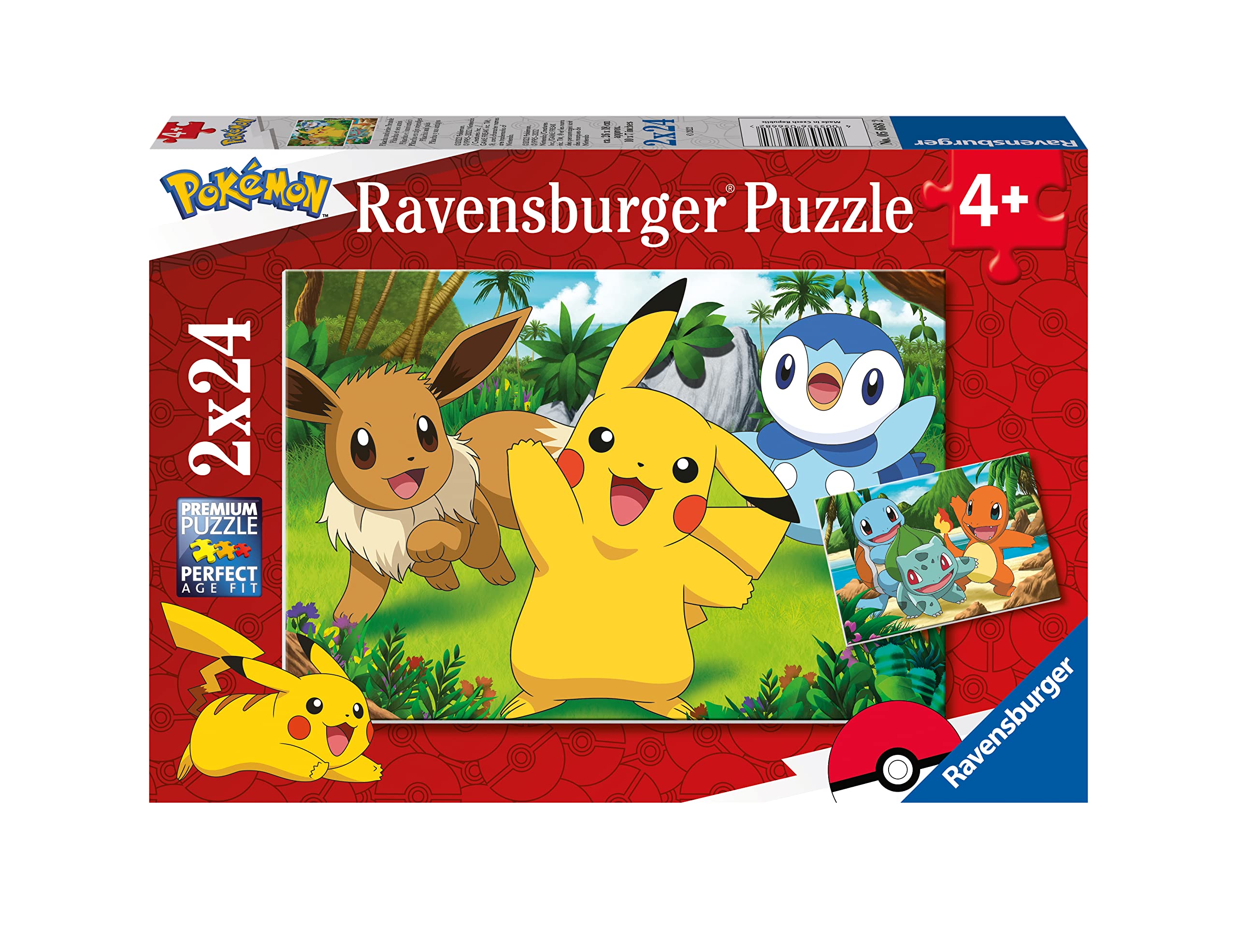 Ravensburger Pokemon Jigsaw Puzzles for Kids Age 3 Years Up - 2x 24 Pieces - Educational Toddler Toys and Games