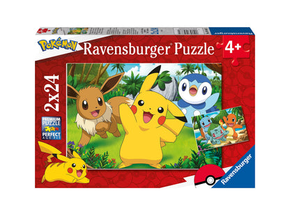 Ravensburger Pokemon Jigsaw Puzzles for Kids Age 3 Years Up - 2x 24 Pieces - Educational Toddler Toys and Games