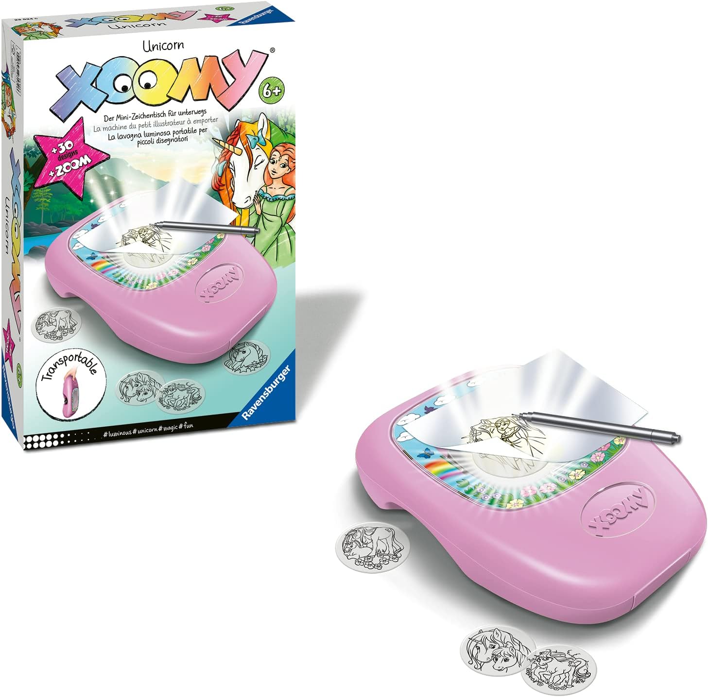 Ravensburger Xoomy Midi Unicorn 23534 - Zauberhafte Einhörner zeichnen Lernen & Xoomy Erweiterungsset Pokémon 20239 - Erweiterungsset für den Xoomy Midi oder Maxi