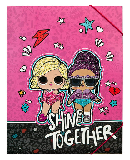Undercover LOLO0300 Folder A4 with Elastic Band Over Corner, LOL Surprise, Approx. 32 x 25 cm