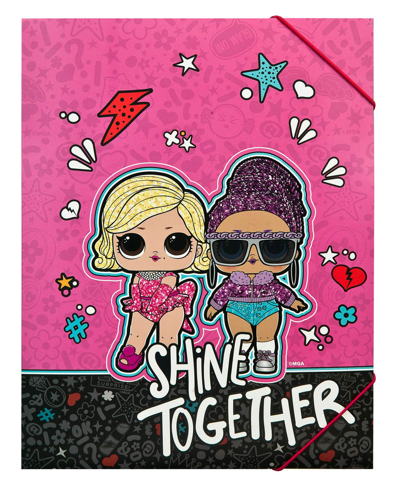Undercover LOLO0300 Folder A4 with Elastic Band Over Corner, LOL Surprise, Approx. 32 x 25 cm