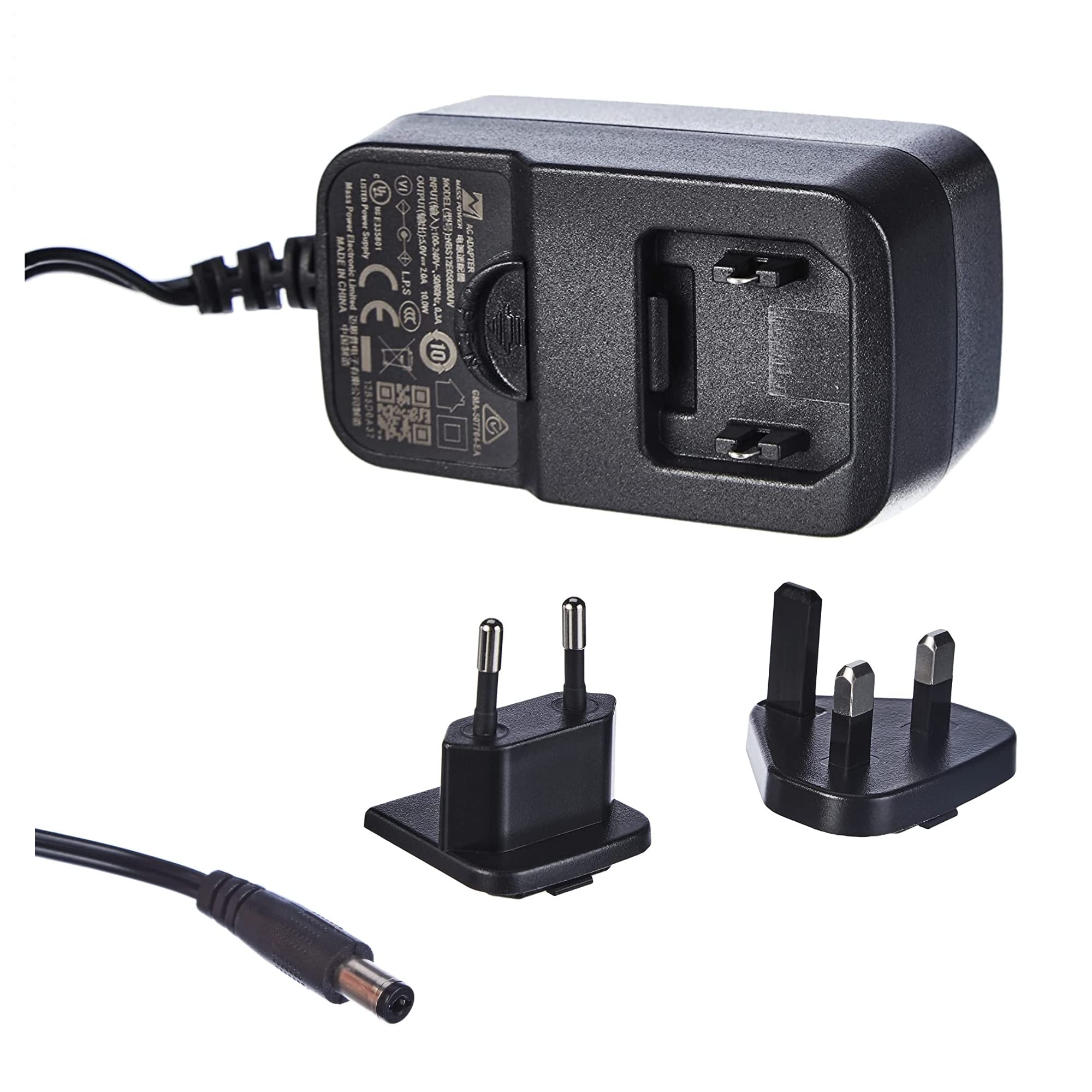 Snom Power Supply A6 EU/UK for All Snom Phones and Conference VoIP Phones, Input: AC100-240V ~ 0.3A, 50-60Hz, 23-32VA, Output: DC 5V/2A; 10W, Mass Power NBS12E050200UV, Snom 00004570