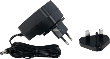 Snom Power Supply A6 EU/UK for All Snom Phones and Conference VoIP Phones, Input: AC100-240V ~ 0.3A, 50-60Hz, 23-32VA, Output: DC 5V/2A; 10W, Mass Power NBS12E050200UV, Snom 00004570