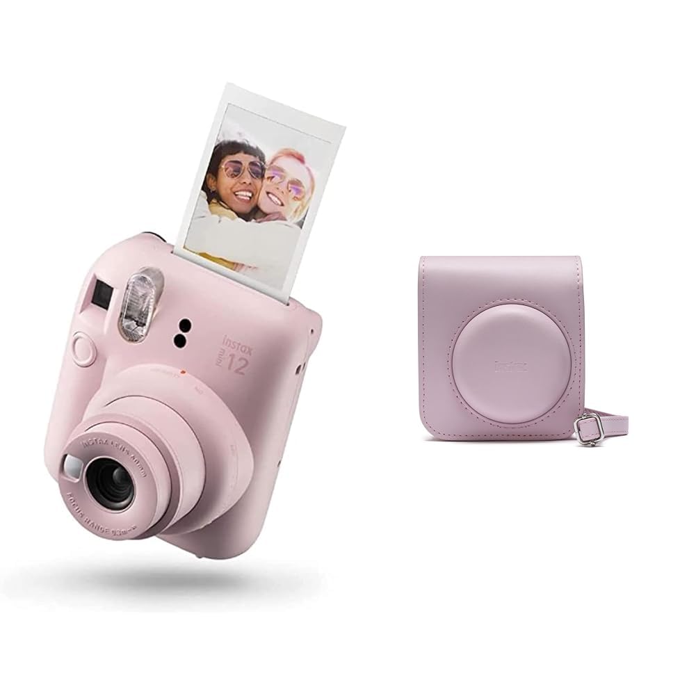 instax mini 12 camera, BLOSSOM PINK & mini 12 camera case, Blossom Pink Blossom Pink camera only + Instax mini 12 camera case