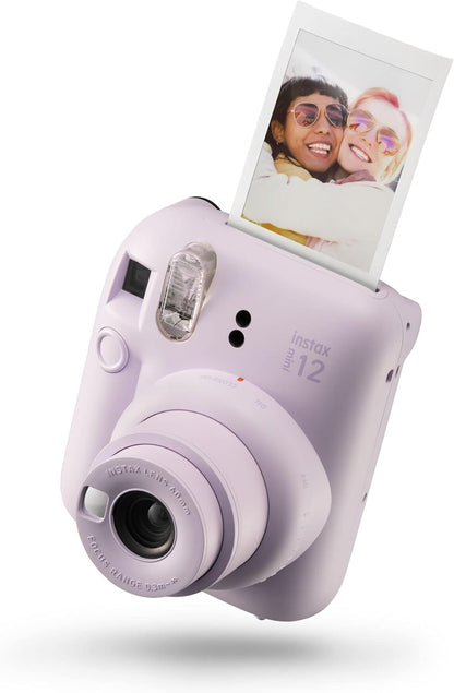 Instax Mini 12 - Cámara instantánea, con autoexposición y lente selfi incluida, Morado (Lilac Purple) Morado (Lilac Purple) Cámara, instax mini 12 camera, LILAC PURPLE Lilac Purple camera only, instax Fujifilm mini 12 instant mini camera, Lilac Purple Lil