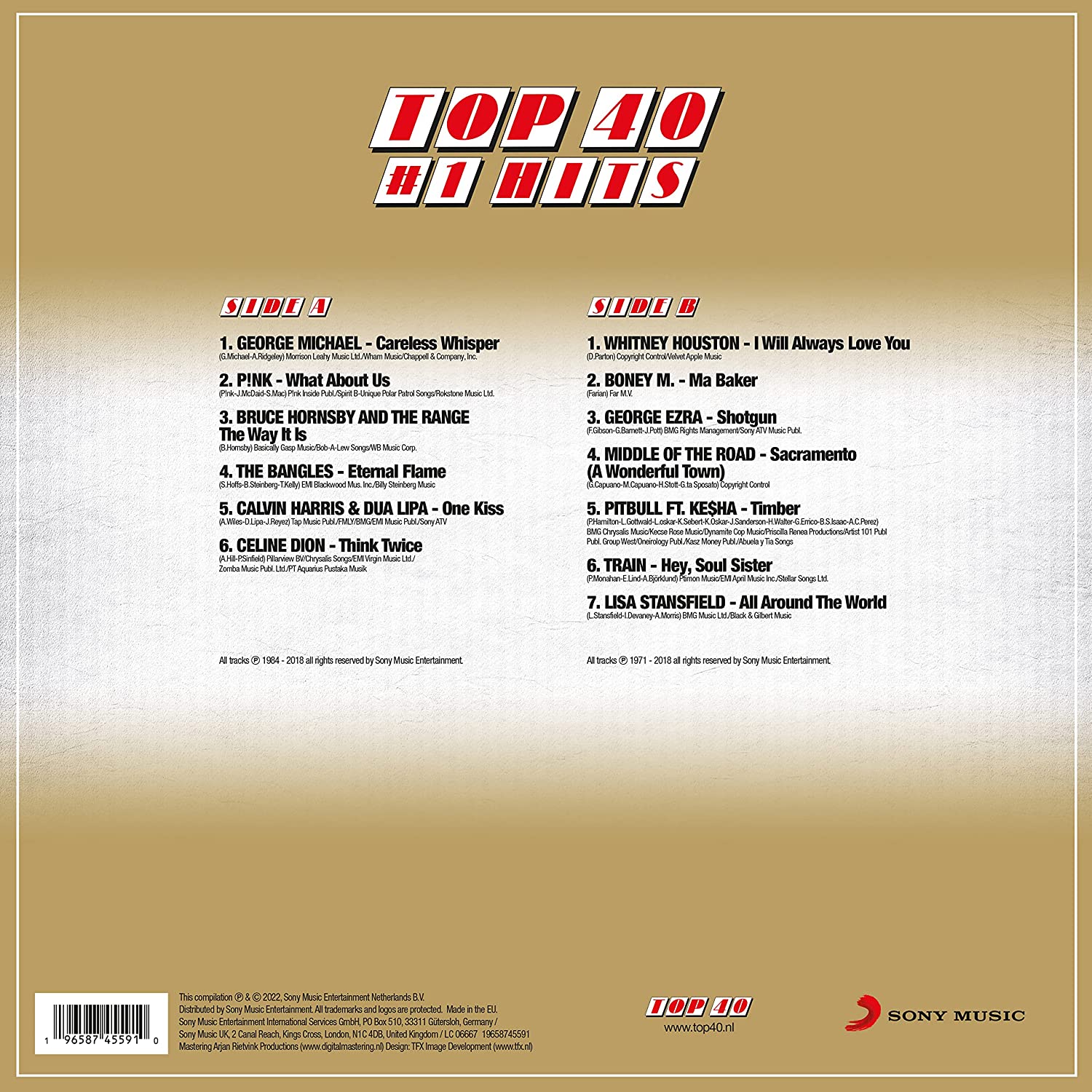 TOP 40 - Number 1 Hits (coloured