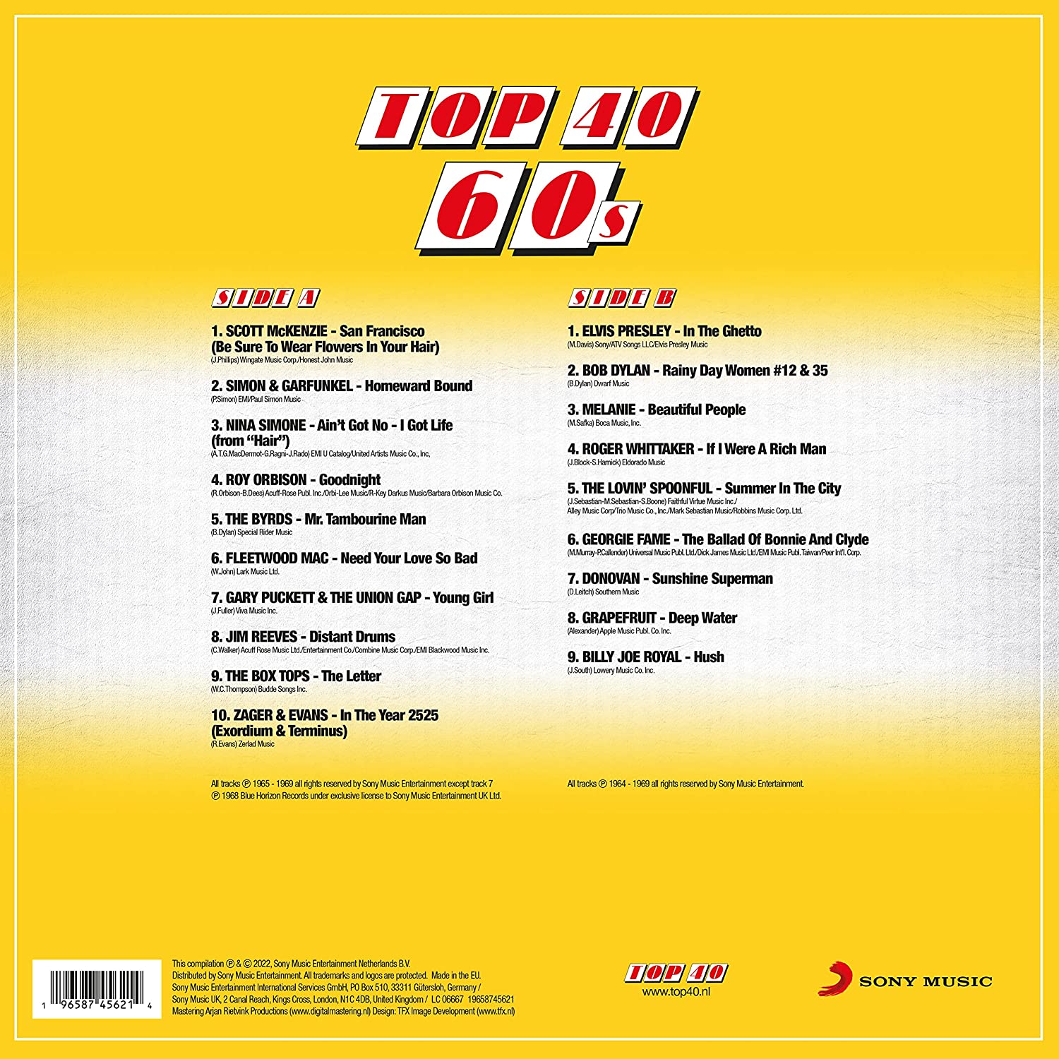 TOP 40 - 60S (coloured